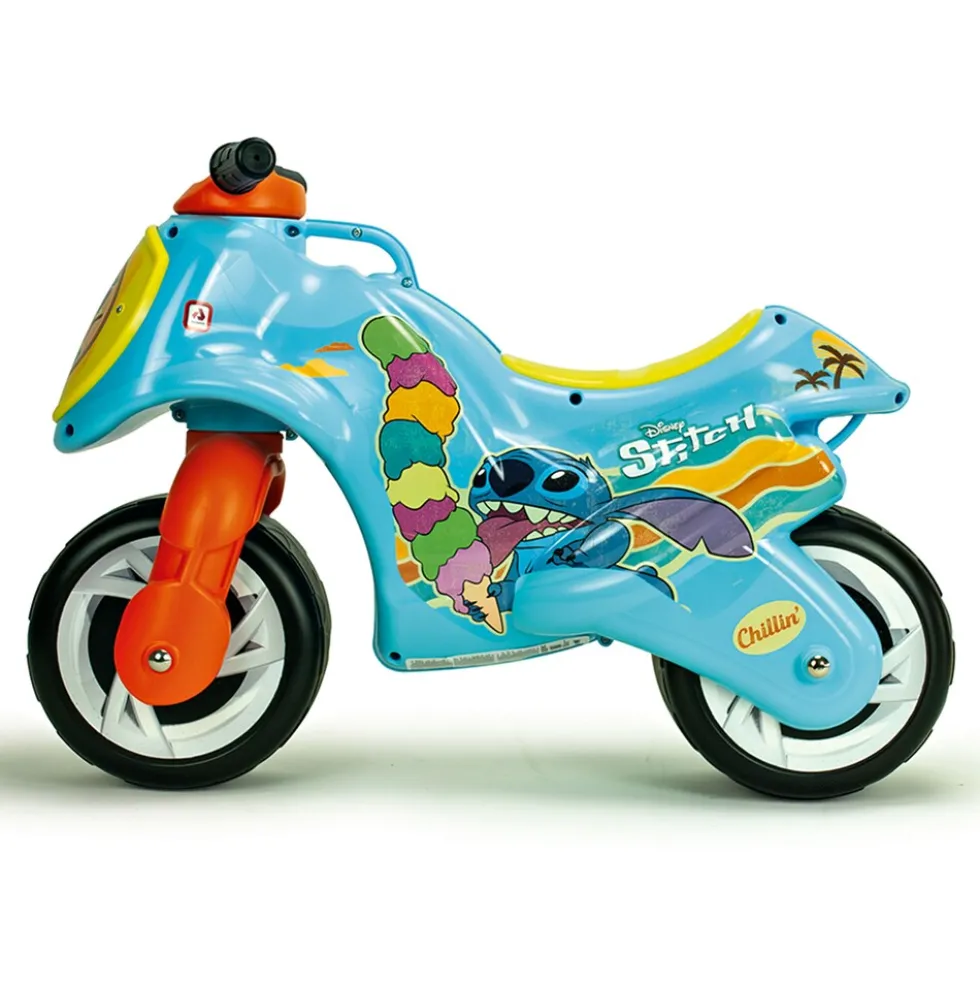 INJUSA Disney Stitch Motorrad Laufrad ab 18 Monate bis 3 Jahre Kindermotorrad Rutscherfahrzeug Neox