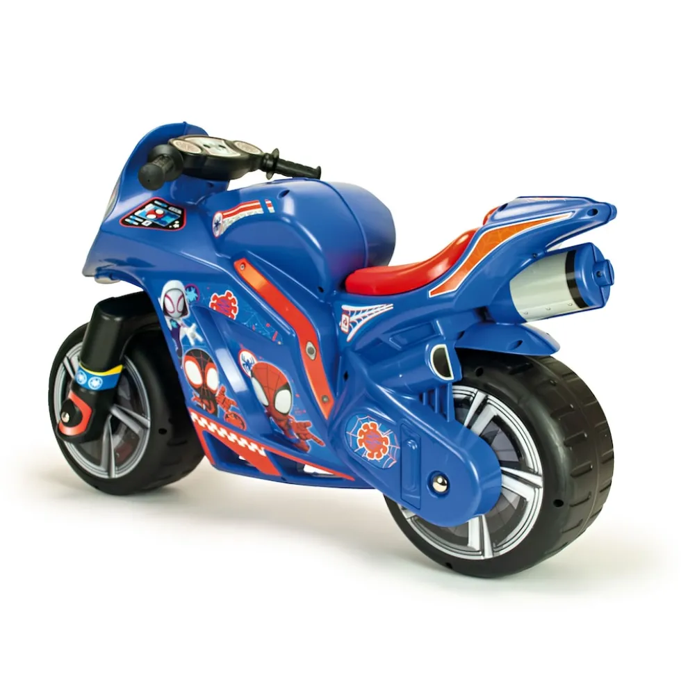 INJUSA Marvel Spidey Moto Laufrad ab 4-7 Jahre – Großes Kindermotorrad Rutscherfahrzeug