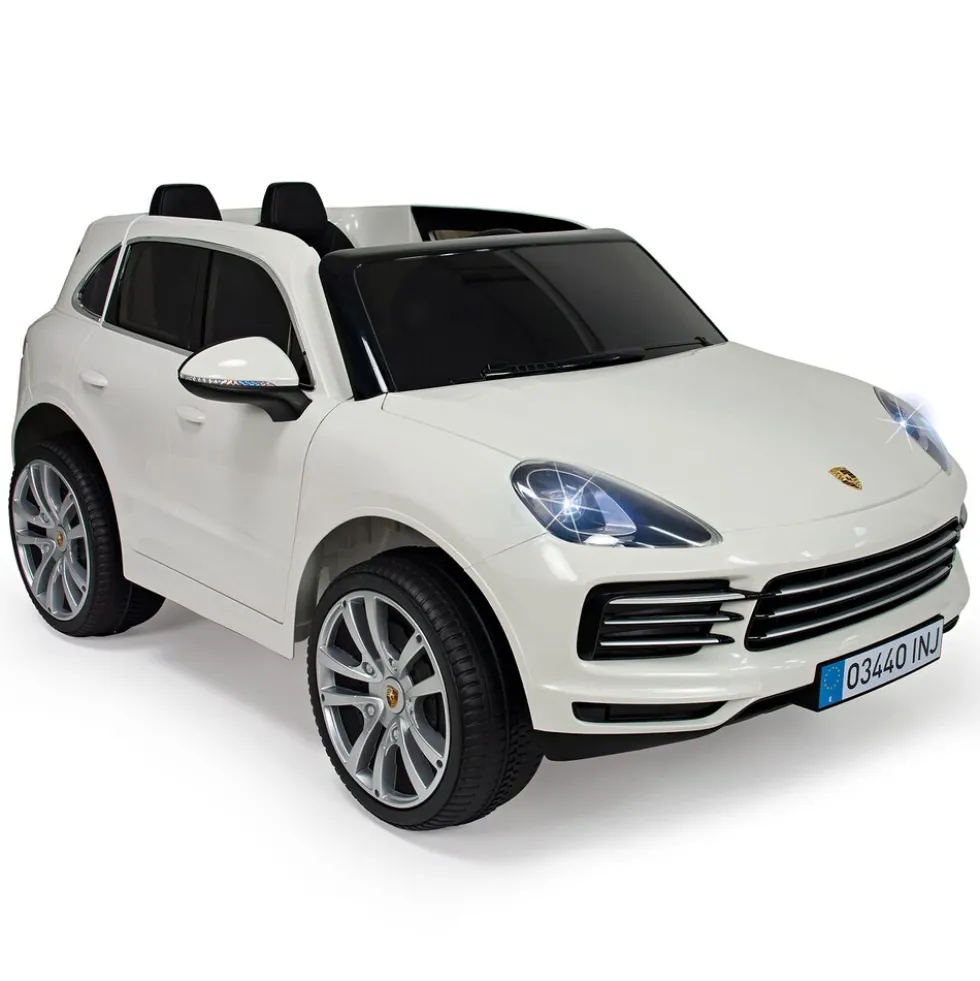 INJUSA Porsche Cayenne 12V Elektroauto für Kinder ab 3 Jahren – Elegantes SUV-Spielzeugauto mit Fernbedienung, Licht & Sound