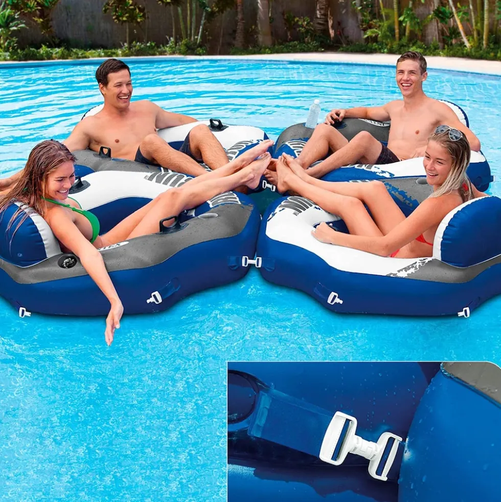 INTEX 58854EU - Schwimmring - River Run Connect (130x126cm) Floater Poolsessel