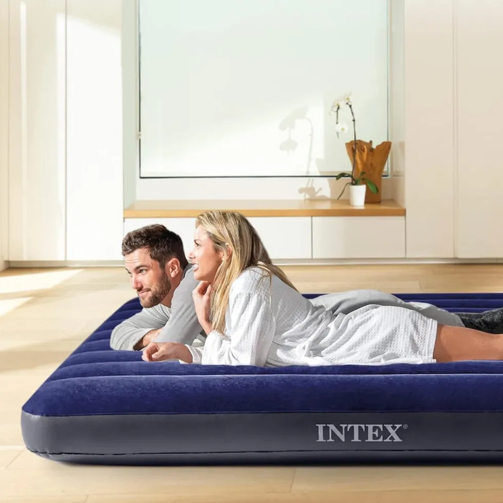 INTEX Luftbett DuraBeam Classic Queen 152x203 cm mit Pumpe & Kissen Set
