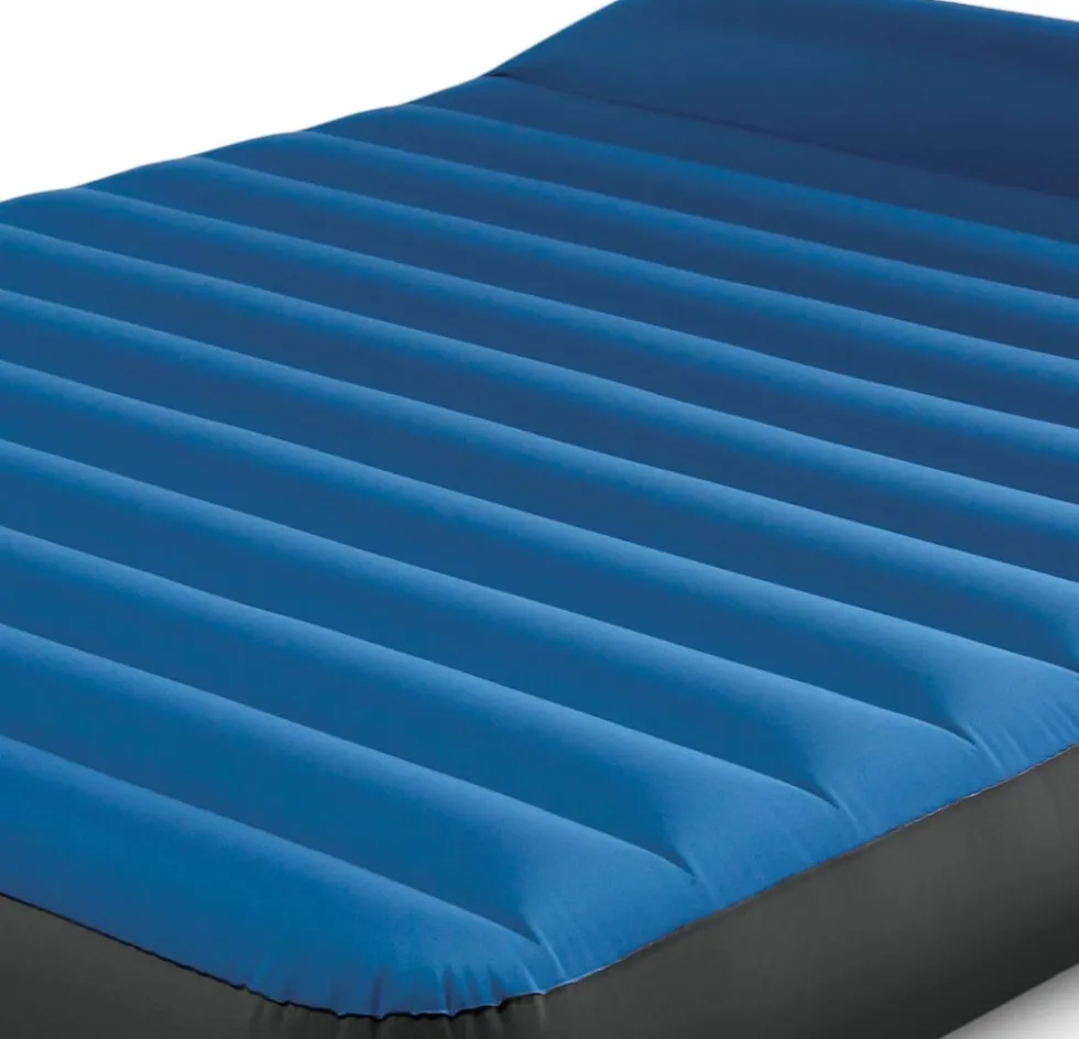 INTEX 64012 - Luftbett - Full Dura-Beam Truaire inkl. USB-Luftpumpe (blau, 137x191x22cm) Luftmatratze Campingbett