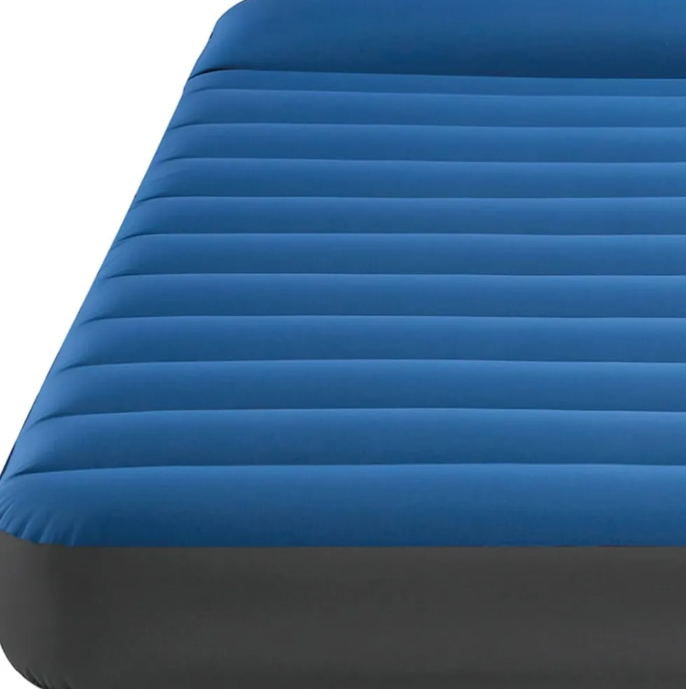 INTEX 64012 - Luftbett - Full Dura-Beam Truaire inkl. USB-Luftpumpe (blau, 137x191x22cm) Luftmatratze Campingbett