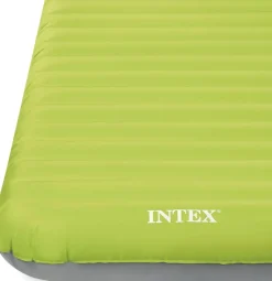 INTEX 64097NP - Luftbett - Dura-Beam Truaire inkl. USB-Luftpumpe (grün, 76x191x17cm) Luftmatratze Campingbett