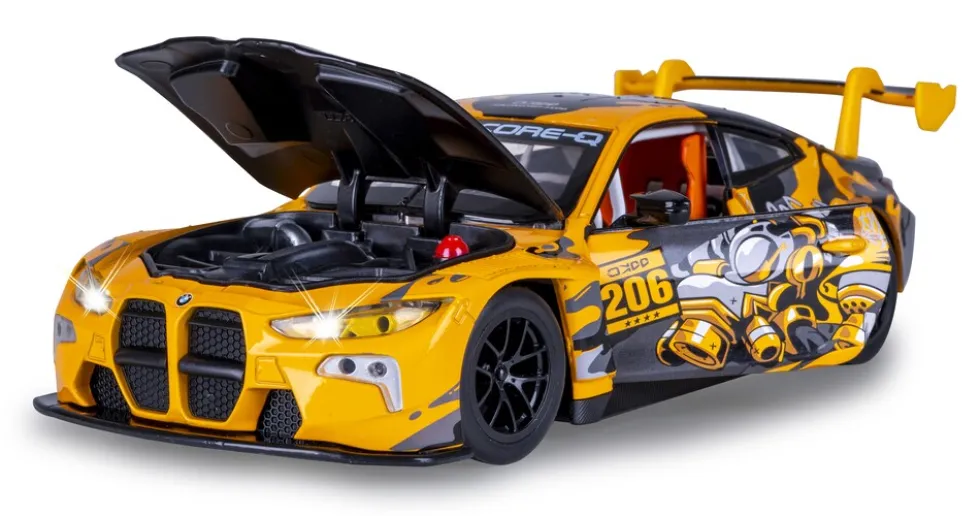 JAMARA BMW M4 GT3 Diecast 1:24 gelb inkl. Knopfzellen