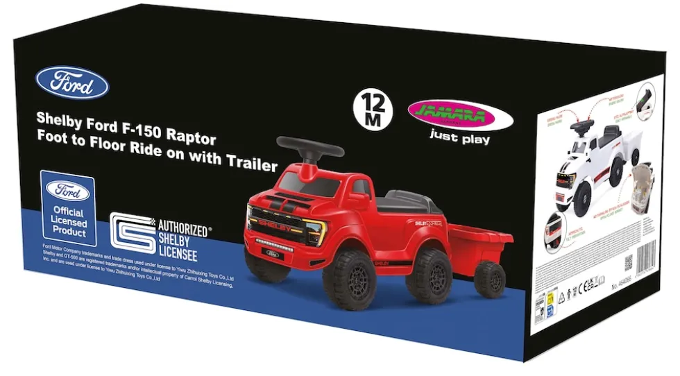 JAMARA Rutscher Shelby Ford F-150 Raptor mit Anhänger weiß