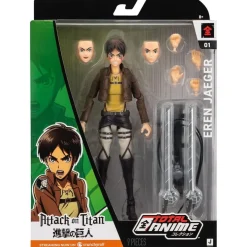 Jazwares KAZ0006 - Total Anime - Attack on Titan - Eren Jaeger Actionfigur mit austauschbaren Körperteilen, ca. 17 cm