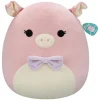 Jazwares SQCR06658 - Squishmallows - Hettie, das Schwein 50 cm – Rosa Plüschfigur & Kissen