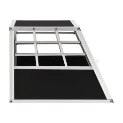 Juskys Alu Hundetransportbox M - 69×54×50 cm verschließbar & pflegeleicht - Hundebox für Hunde