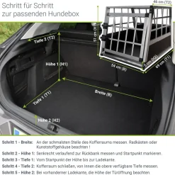 Juskys Alu Hundetransportbox M - 69×54×50 cm verschließbar & pflegeleicht - Hundebox für Hunde