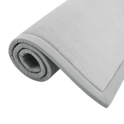 Juskys Krabbelmatte Maila Spielmatte 180x120 cm Yogamatte für Kind, Baby - rutschfest, weich - Grau