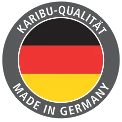 Karibu Doppelschaukel Felix mit Klettergerüst und Rutsche blau