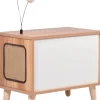 Katzenhöhle TV-Design mit Spielbällen, Jute-Fläche & Plüschkissen