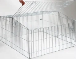 Kerbl Freilaufgehege Gehege für große Kanninchen + Hasen, Maße 115x115 cm