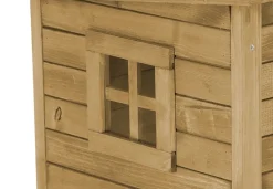 Kerbl Katzenhaus Rustica Katzenhütte aus Holz Schwingtüre mit Lamellen