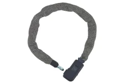 Kettenschloss, mit Fingerabdrucksensor, mit Zahlenwalze, inkl. Halter, Schwarz, Länge 90 cm