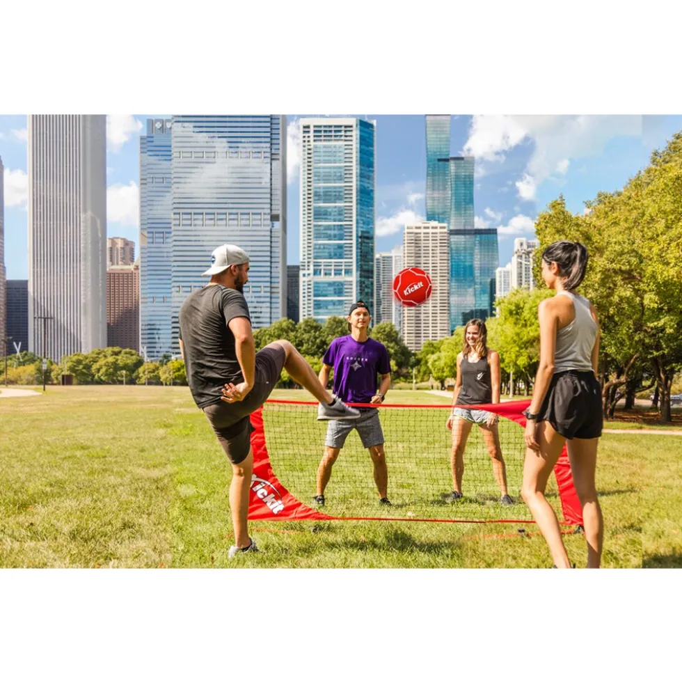 Kickit Fußball Tennis Game Set Netzbreite 2 m inkl. Pumpe u. Tasche