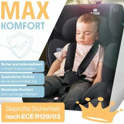 KIDIZ® Autokindersitz Premium Kinderautositz Gruppe 1+2+3, 9-36 kg 5-Punkt-Sicherheitsgurt, Autositz, Kindersitz, Einstellbare Kopfstütze, Mitwachsende Sitzerhöhung 1-12 Jahre, Stabil und Sicher