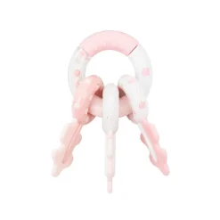 Kikkaboo Babyrassel Schlüsselbund Beißring 3 Schlüssel Greifling ab 3 Monaten pink