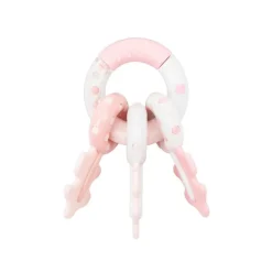Kikkaboo Babyrassel Schlüsselbund Beißring 3 Schlüssel Greifling ab 3 Monaten pink