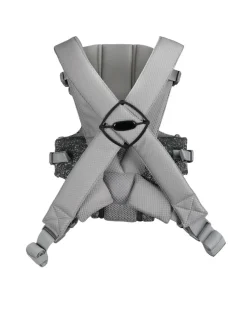 Kikkaboo Babytrage Gwen Fly Strickstoff Bauchtrage Rückentrage Gurte verstellbar grau