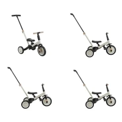 Kikkaboo Dreirad Flip 5 in 1 Stahlrahmen rutschfeste Griffe einstellbar umbaubar beige