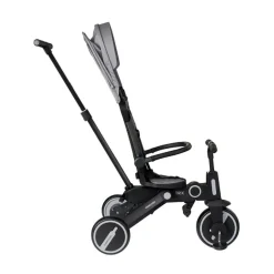 Kikkaboo Dreirad, Tricycle Trix 3 in 1 Schiebegriff, Sonnendach faltbar, Gurt grau