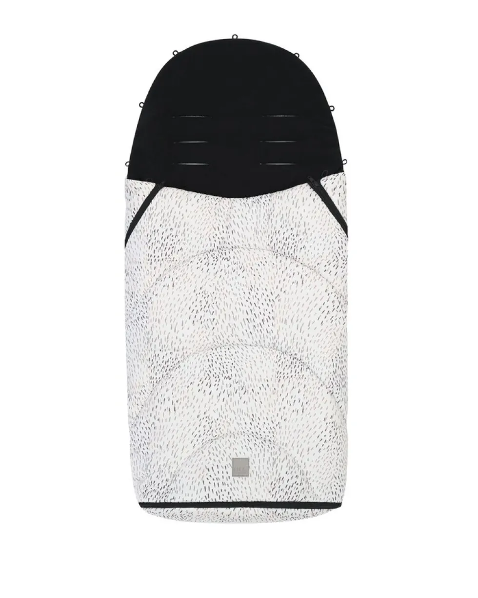 Kikka boo Fußsack Trendy für Kinderwagen, Öffnung am Fußbereich, Reißverschluss weiß