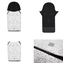 Kikka boo Fußsack Trendy für Kinderwagen, Öffnung am Fußbereich, Reißverschluss weiß