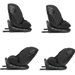 Kikkaboo i-Size Kindersitz i-Hike (40-150 cm) Isofix, 360° drehbar, verstellbar schwarz