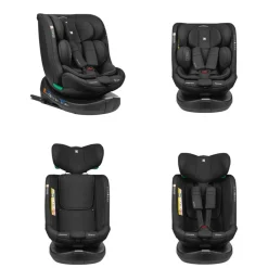 Kikka boo Kindersitz i-Round i-Size (40-150cm) Isofix, 360-Grad-Drehung, Gurt schwarz