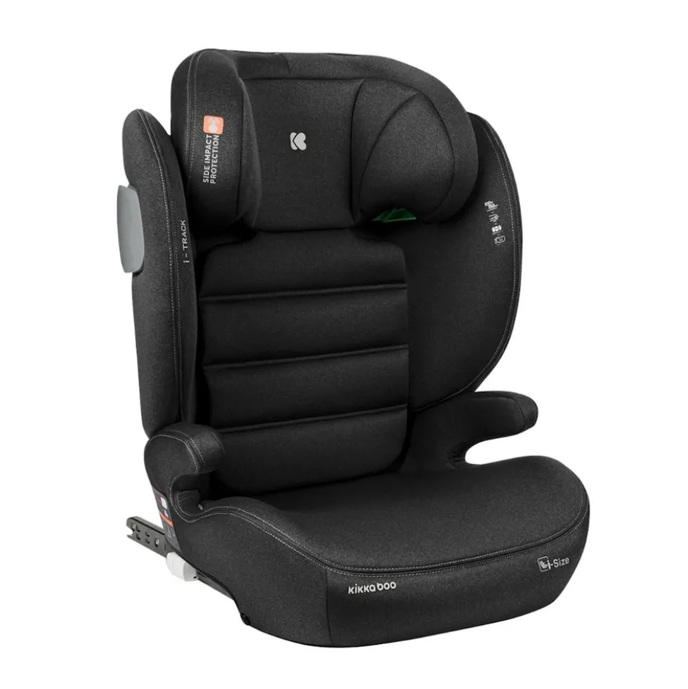 Kikkaboo Kindersitz i-Track i-Size (100 - 150 cm) Gruppe 2/3 Isofix verstellbar schwarz