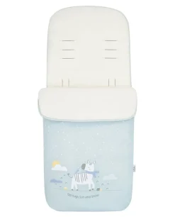 Kikkaboo Kinderwagen Fußsack Polar Friends Reißverschluss warmes Fleecefutter hellblau