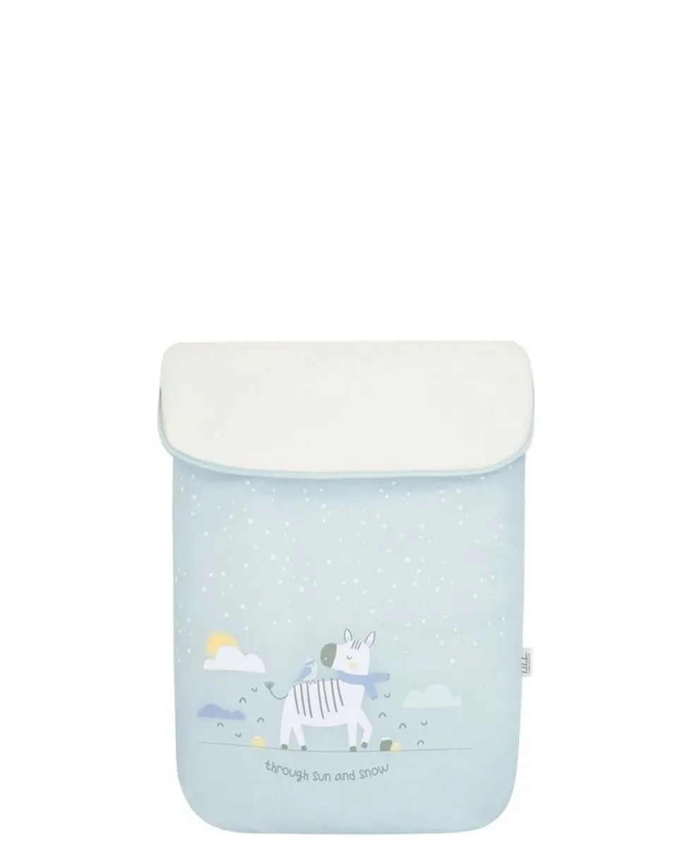 Kikkaboo Kinderwagen Fußsack Polar Friends Reißverschluss warmes Fleecefutter hellblau