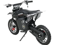Kinder-Crossbike Viper, Elektro-Kindermotorrad, 1000 Watt, bis 24 km/h, Scheibenbremsen, ab 8 Jahren (Schwarz)