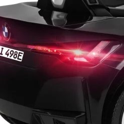 Kinder-Elektroauto BMW i4, Fernbedienung, LED-Beleuchtung, Soft-Start-Funktion (Schwarz)