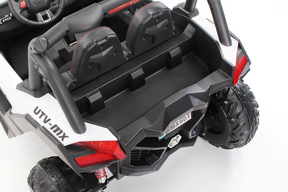 Kinder-Elektroauto UTV Buggy MX Allrad 4x4 (Schwarz Weiß)