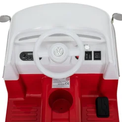 Kinder-Elektroauto VW T1 Camper Bus, Bremsautomatik, 3-5 km/h, Soft-Start, LED, Fernbedienung