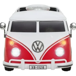 Kinder-Elektroauto VW T1 Camper Bus, Bremsautomatik, 3-5 km/h, Soft-Start, LED, Fernbedienung
