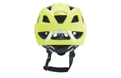 Kinder-Fahrradhelm, Inmold Technologie, mit LED-Licht, reflektierenden Gurbändern und 5 Reflektionsstreifen, Größe: 48-53 cm, Farbe: neongelb