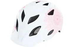 Kinder-Fahrradhelm, Inmold Technologie, mit LED-Licht und Reflektionsstreifen, Größe: 52-56 cm, Farbe: weiß
