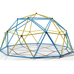 Klettergerüst 305x305x155cm DomeClimber Kinder Kletterkuppel Geodome 10FT - blau/gelb