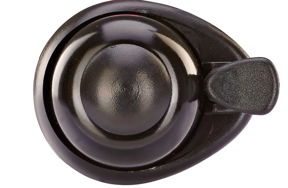 Klingel, Aluminium Deckel, Universalhalterung aus Silikon, Farbe: schwarz