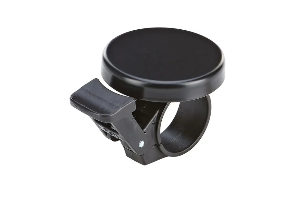 Klingel, flaches modernes Design, Klangkörper aus Stahl, Farbe: schwarz matt