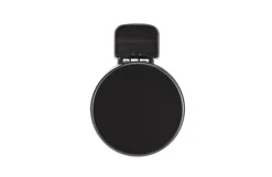 Klingel, flaches modernes Design, Klangkörper aus Stahl, Farbe: schwarz matt
