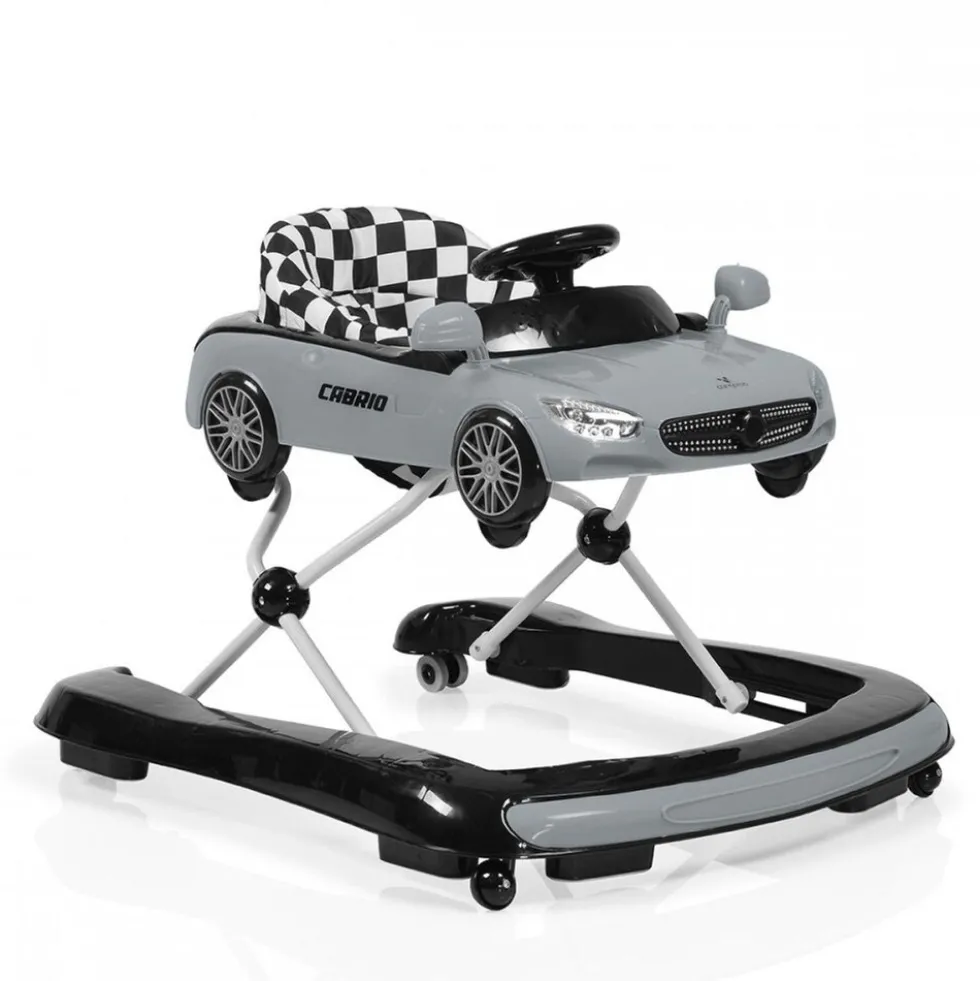 Lauflernhilfe Cabrio 2 in1 Auto-Design höhenverstellbar Armaturenbrett mit Licht grau/schwarz