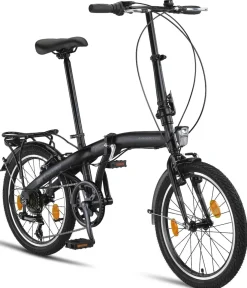 Licorne Bike Conseres Premium Falt Bike in 20 Zoll - Fahrrad für Herren, Jungen, Mädchen und Damen - Shimano 6 Gang-Schaltung - Hollandfahrrad Zoll:20;Farbe:Schwarz