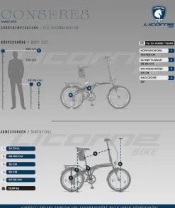 Licorne Bike Conseres Premium Falt Bike in 20 Zoll - Fahrrad für Herren, Jungen, Mädchen und Damen - Shimano 6 Gang-Schaltung - Hollandfahrrad Zoll:20;Farbe:Schwarz