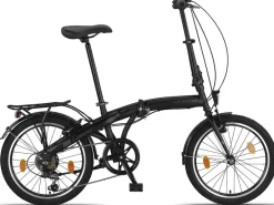 Licorne Bike Conseres Premium Falt Bike in 20 Zoll - Fahrrad für Herren, Jungen, Mädchen und Damen - Shimano 6 Gang-Schaltung - Hollandfahrrad Zoll:20;Farbe:Schwarz