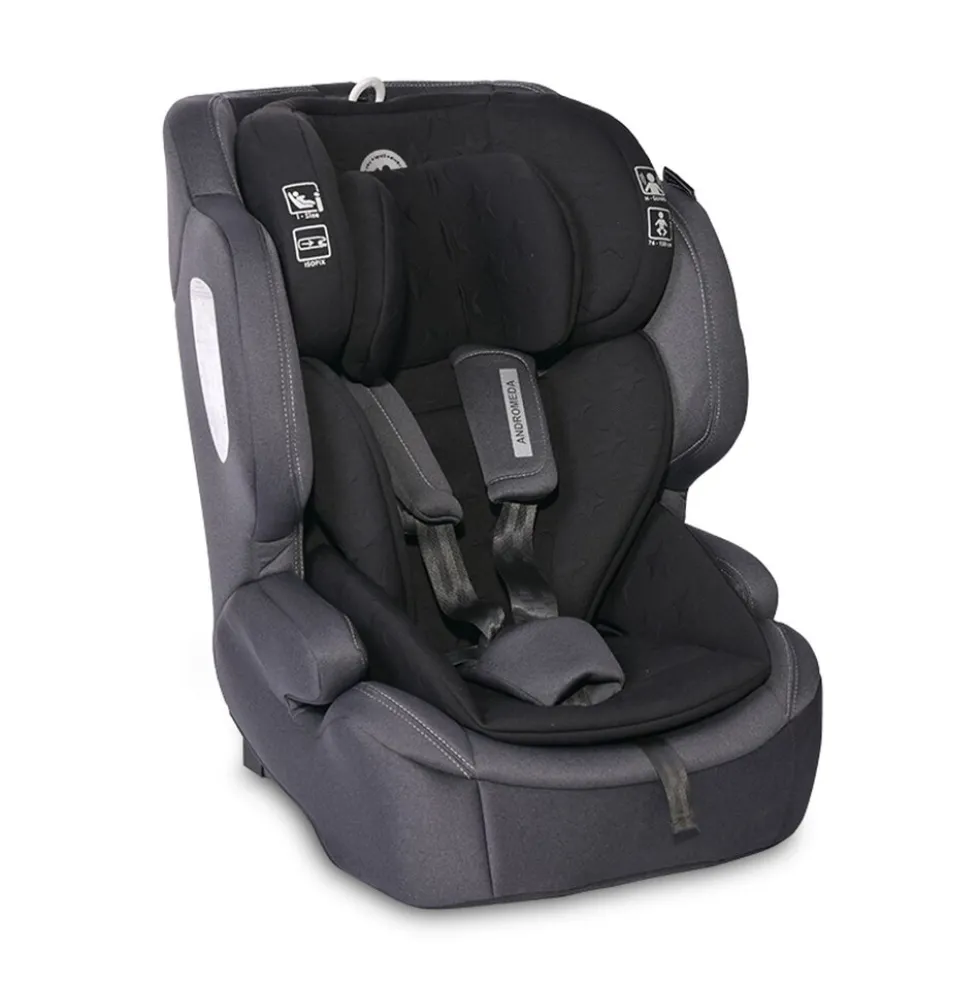 Lorelli Kindersitz Andromeda i-Size (76-150 cm) Isofix, Top Tether, verstellbar schwarz